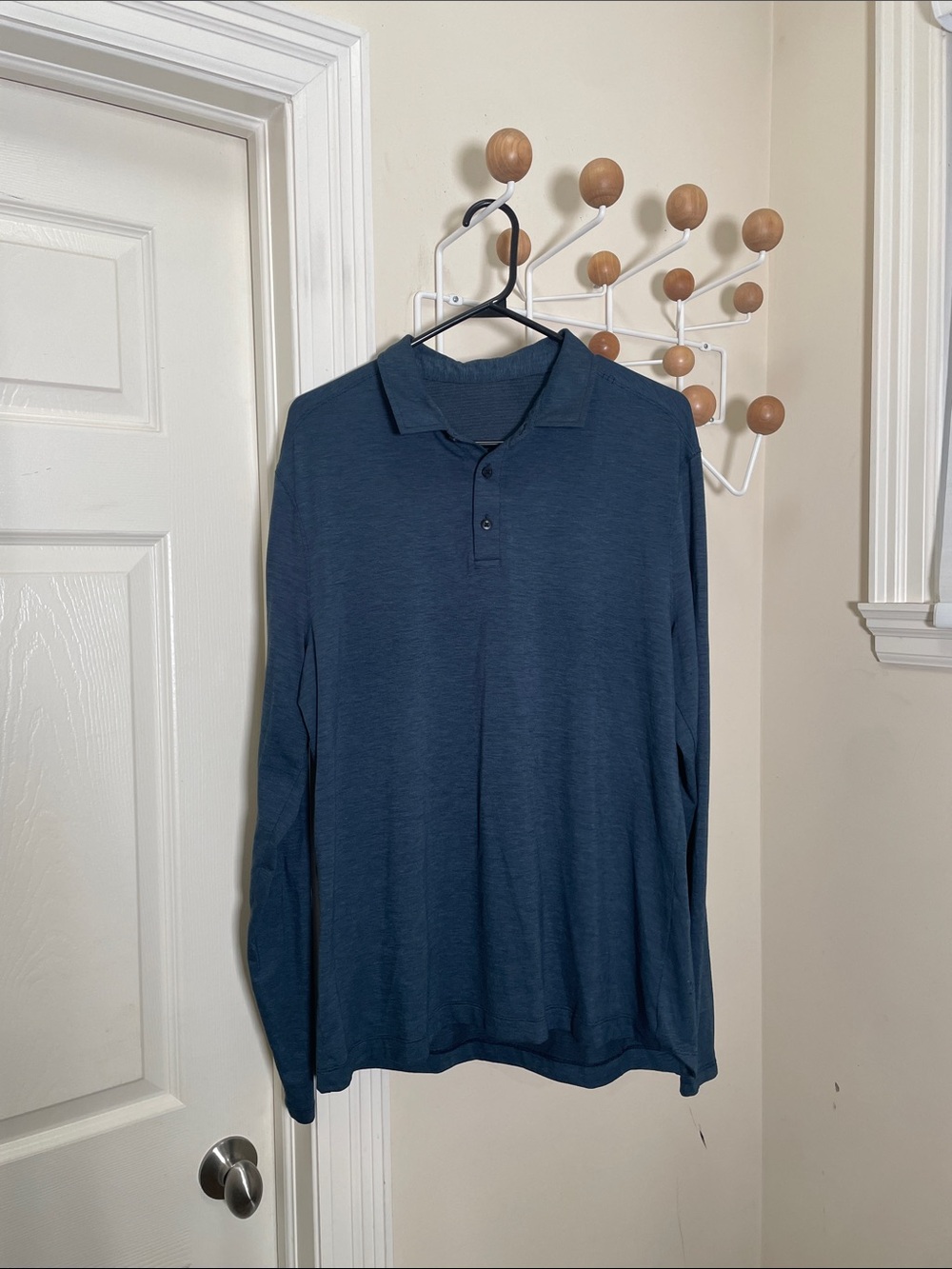 Lululemon - Classic Long-Sleeve Polo Shirt Dark Blue - M